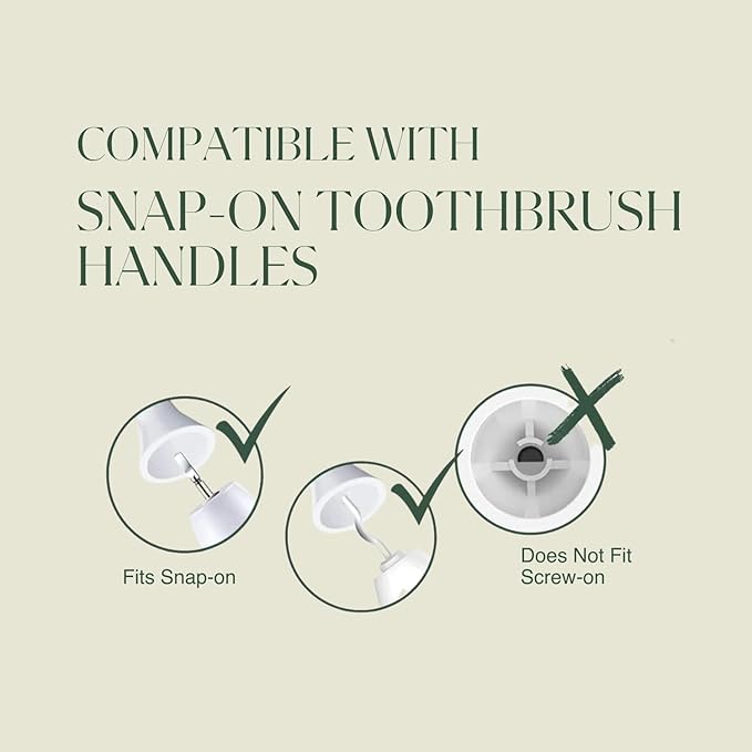 PLUS ULTRA Sonic Electric Toothbrush Replacement Heads 6 Pack – Compatible Click-On Brush Heads – Soft Bristles for Sensitive Teeth – Made with Recycled Plastic – Eco-Friendly