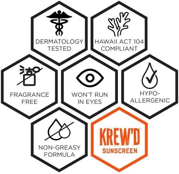 Ergodyne KREW'D 6351 Sunscreen Lotion Broad Spectrum SPF 50 8 oz 12-Pack