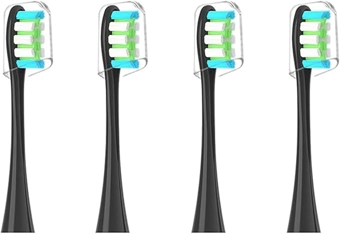 12Pcs Electric Toothbrush Rreplacement Heads Compatible for Oclean x pro Elite X ProFlowF1Air 2.with Hygienic Caps(Black)