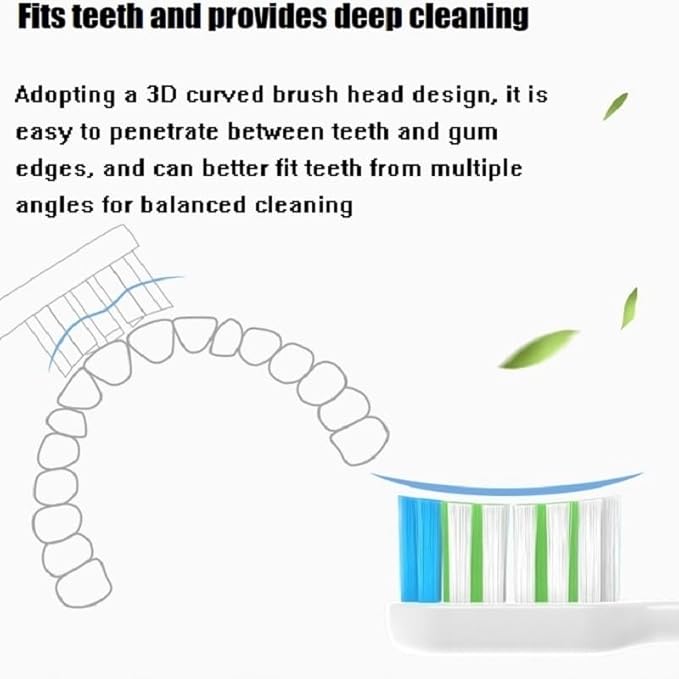 3/8/12 Pcs Compatible with SOOCAS V1/X1/X3/X5/X3U/X3PRO/v1/v2 Replacement Brush Heads Electric Toothbrush Head Soft Dupont Bristle Nozzles(12 Pcs Black)