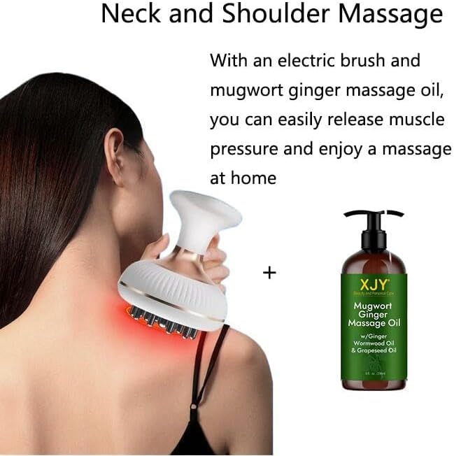 Lymphatic Drainage Massager Electric Meridian Brush Massage Tools for Belly FatAnti Cellulite Massager Handheld Electric Body Sculpting Machine Rechargeable Cordless Shaping Lymphatic Drainage