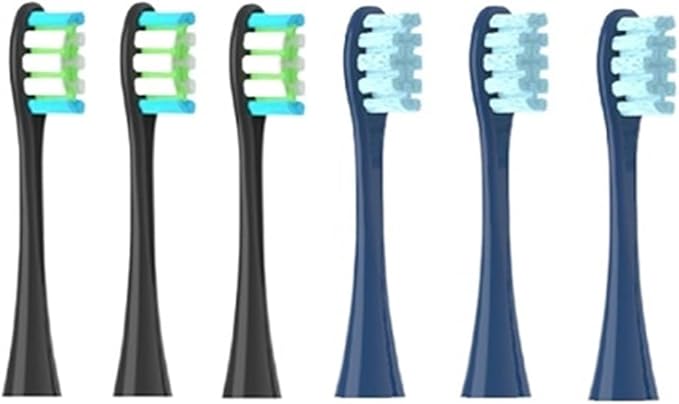 6PCS Replacement HeadsCompatible for Oclean Flow/X/X PRO/ Z1/ F1/ One/Air 2 /SE Brush(D)