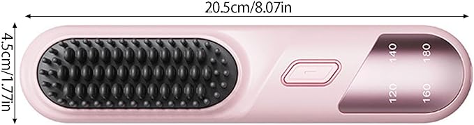 Compact Straightening Comb Fast Heating Layer Technology Damage Perfect for Travel Sleek Hair Straightener Brush