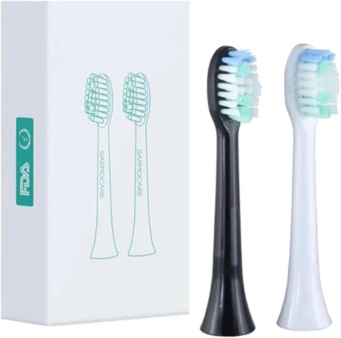 Electric Toothbrush HeadsCompatibility for S100 S200 S600 S700 S800 S900 S710 S820 S910 Alfawise Digoo DG-YS11(Black 16pcs)