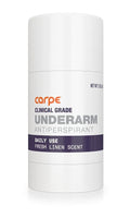 Carpe Clinical Strength Deodorant + Clinical Antiperspirant - Clinical Grade Solid Stick - Fresh Linen Scent - Combat Excessive Underarm Sweating - Great for Hyperhidrosis