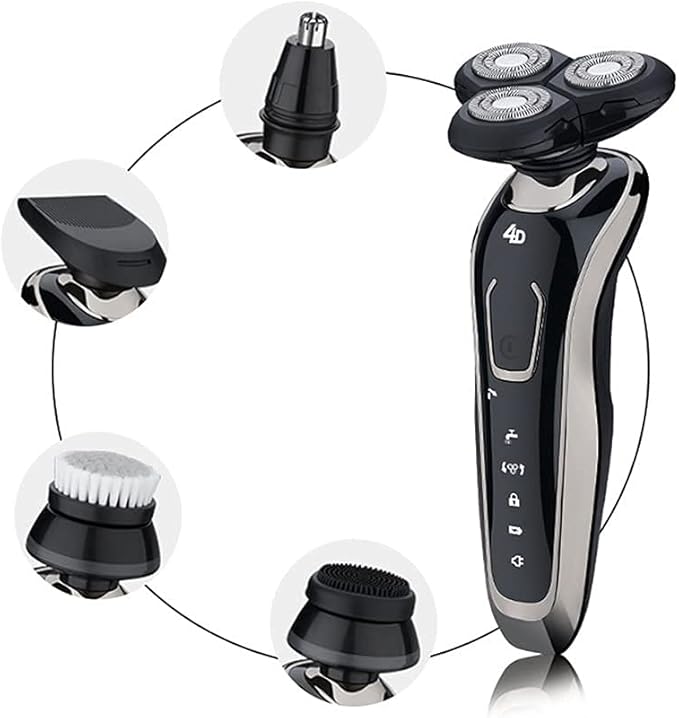 Electric Shaver Razor Cordless Beard Trimmer for Men Nose Hair Trimmer 5 in 1 Trimmer Grooming Kit USB Rechargeable