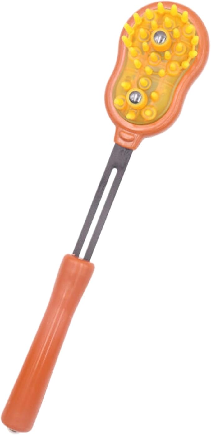 可伸缩按摩棒 Leg Arms Back Calves Roller Massage Roller Stick 敲背按摩器拍打锤芭蕉软针面按摩锤 Manual Body Massage Hammer HomeOffice Body Electric Massagers