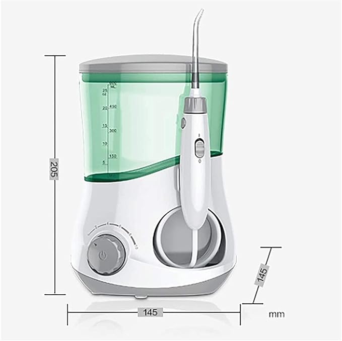 Portable Water Flossing Oral Irrigator Smart Timing Oral Dental Irrigator Electric Teeth Cleaner with 360° Rotating Nozzle &amp 6 Jet Tips for Home Travel
