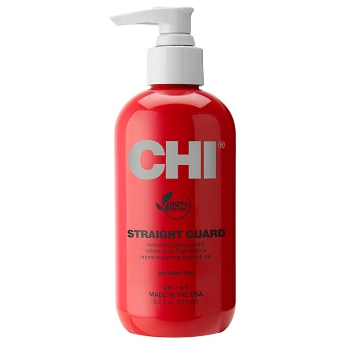 CHI Original Lava Ceramic Flat Iron Hair Straightener Bundle with 8.5 FL Oz Smoothing Styling Cream