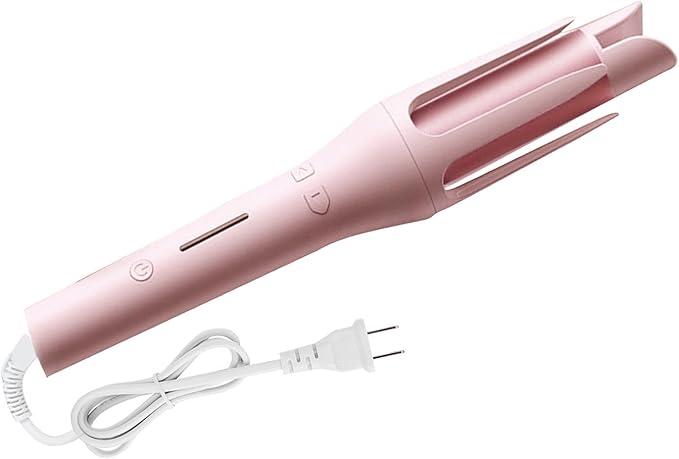 Automatic Rotating Curling Iron 1.25 Inch Ceramic Ionic Hair Curler for Long Hair with 4 Temperature Fast Heating Beach Waves Curling Wand for Styling Travel Salon (US Plug 110V)