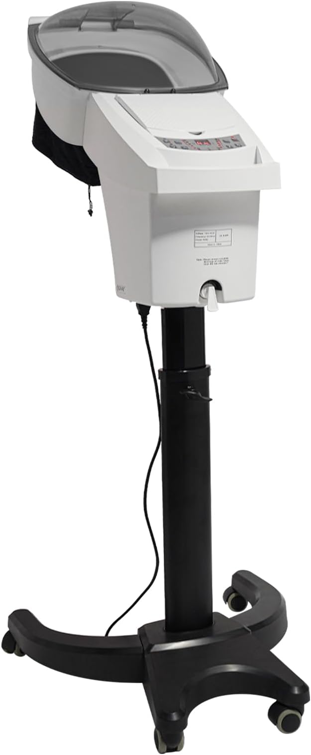 7 Light Professional Hair Salon Steamer 700W Household Hair Care Machine Standing Hair-Steamer with Adjustable Height &amp 57.49 oz Water Tank for Salons Barbershops (White)