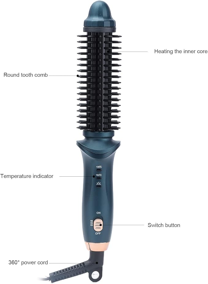 Curling Iron Smart 2 in 1 Thermostatic Straight Curly Hair Dual Purpose Curling Brush Portable for Home for Beauty Center