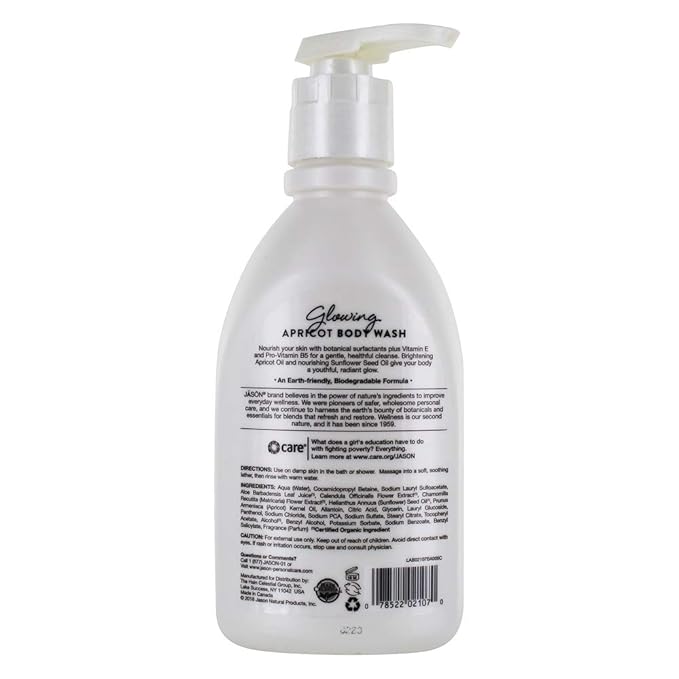 Jason Natural Products Apricot Satin Shower Body Wash 30 Fl Oz 3 Count (Pack of 1)