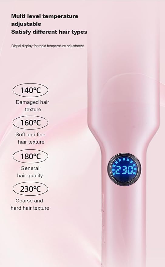 Electric Splint Infrared Splint Ceramic Multi-Function Curler Hair Straightening Plate Straightener (White)