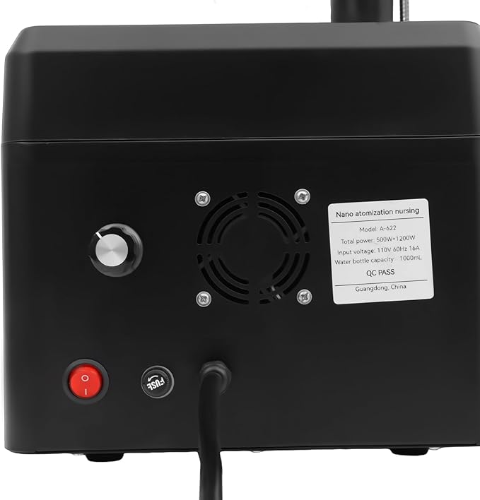 1750W Nano Hair Steamer Machine Professional Hair Color Processor Nano Mist Hair Steamer with Nano Spray Gun and Evaporation Cap Standing Salon Spa Equipment for Hair Care Hair Repair 110V