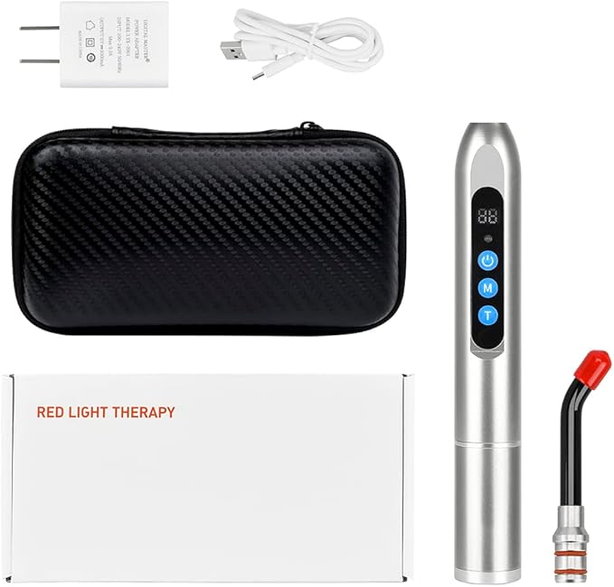 Red Light Therapy for Pain Relief Skincare Wand &amp Cold Sore and Canker Sore 660nm 850nm Near Infrared Light Therapy Device for Mouth Ear Nose Hands Joint Muscle Knee Feet