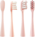 4 Pcs/Pack Replacement Brush Heads Compatible for usmile Toothbrush Head Deep Clean Type/Soft Bristle(Deep Clean Pink)
