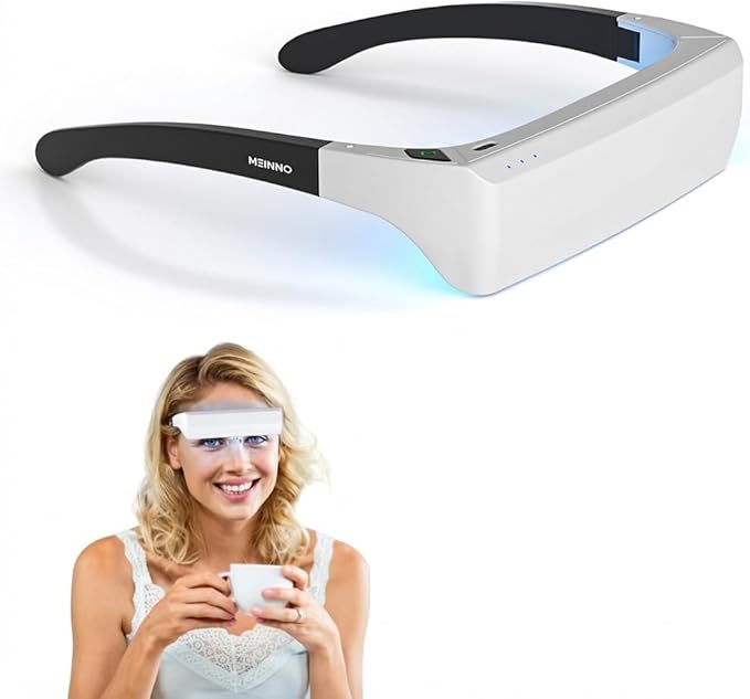 GentleGlow MEINNO Light Therapy Glasses Bring You Boost Energy Relief for Slwwp Problems Enhances Mood Adjustment Jet Lag - All-in-One Case Ready for Any Scene Anytime Anywhere