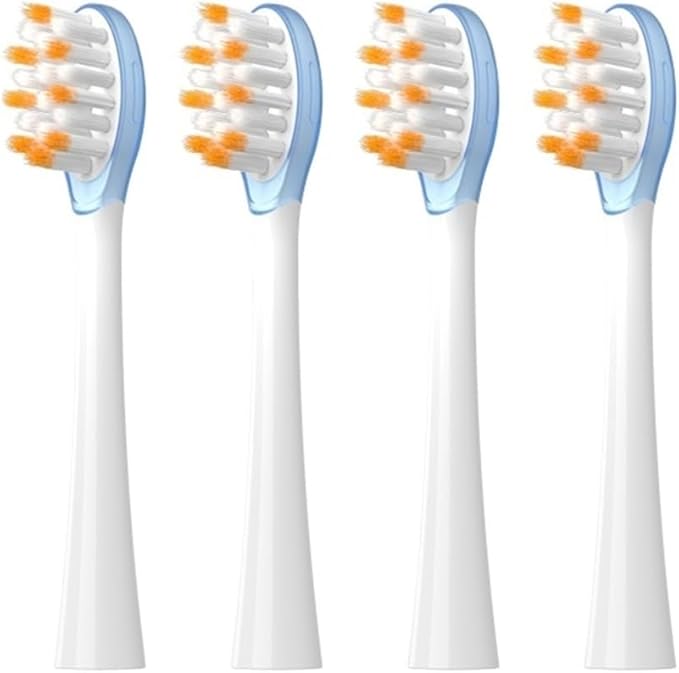 Toothbrushes Head Compatible for Usmile All Series Y1S/Y4/U1/U2/U3/P1/P4 Sonic Electric Toothbrush Soft Dupont Clean Nozzles(4 Soft White)