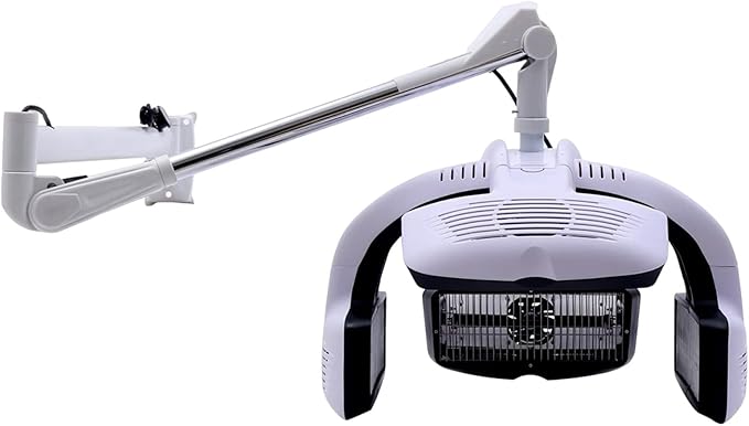 Wall Mounted Orbiting/Vertical Hair Dryer Temperature Adjustable Salon Hair Perming Machine 360° Rotating Heating Ring Hair Treatment Machine with 5 Heating Discs for SPA 220V-Hanging