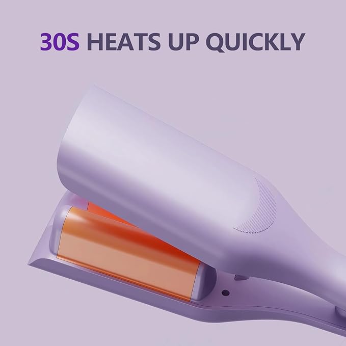 32mm Curling Iron Hair Crimper Waver Wave Curling Iron with Anti-ScaldIonic Deep Waver Hair Curler Crimping Tool