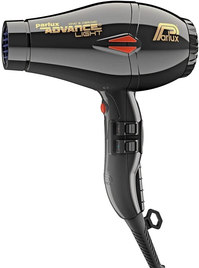 Parlux Advance Light Ionic and Ceramic Black Hair Dryer with Miracle Large Detangling Brush Mint Green – Lightweight Blow Dryer and Dual Bristle Brush for Smooth Shiny Frizz-Free Hair