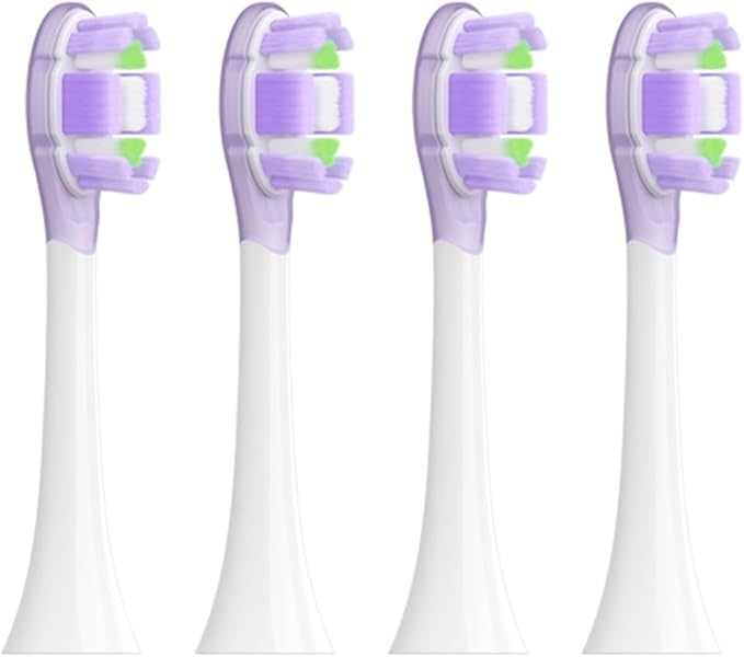 4/8PCS Replacement Brush HeadsCompatible for XIAOMI MIJIA MES609/610 Pro Electric Toothbrush Sealed Package(4 pcs Purple)