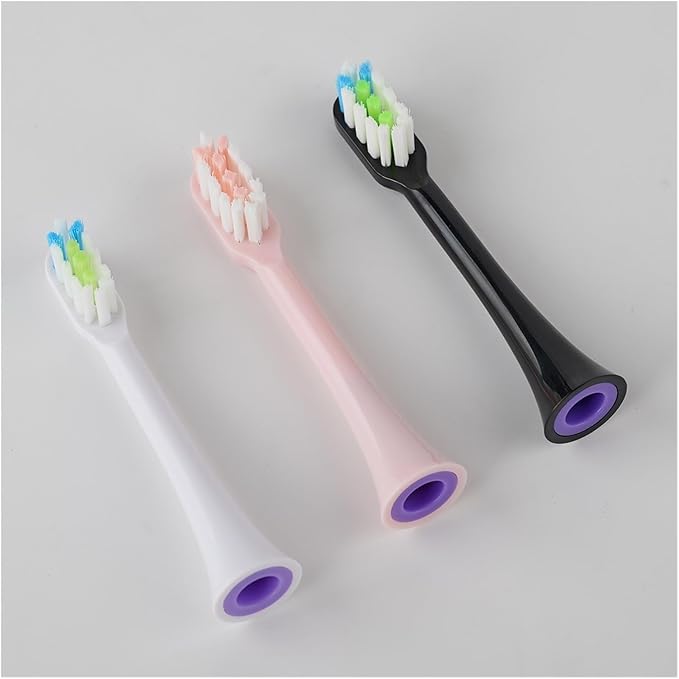 12pcs Replacement Brush HeadsCompatible for SOOCAS X3U/X3Pro/X5/V1/D2/D3 Bristle Toothbrush Sealed Packed(Pink)