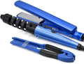 WAIKIL 8808 3-in-1 Hair Curling Iron Hair Straightener Straight Hair Braiding Curling Iron Titanium Tourmaline Coated Ion Beach Braiding Curling Iron Fast Heating and Anti-Scalding Design(3CM)