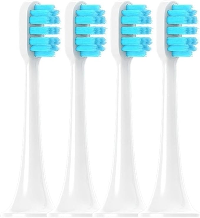 Compatible for Xiaomi Mijia T300/T500/T700 Electric Toothbrush Heads Replaceable Refill Nozzles 4Colors with Anti-Dust Caps(4 Blue)