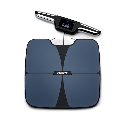 FlexFit Scale for Body Weight and Fat Percentage 8 Electrodes High Precision Digital Scale Accurate Measurement of 56 Body Indicators Bathroom Smart Scales with Large Color Display