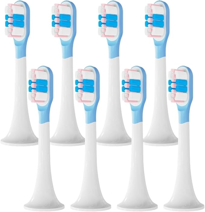 Replacement Toothbrush Heads Compatible for Xiaomi T300 T500 Electric Teeth Brush Teethbrush(8 BJ Pink)