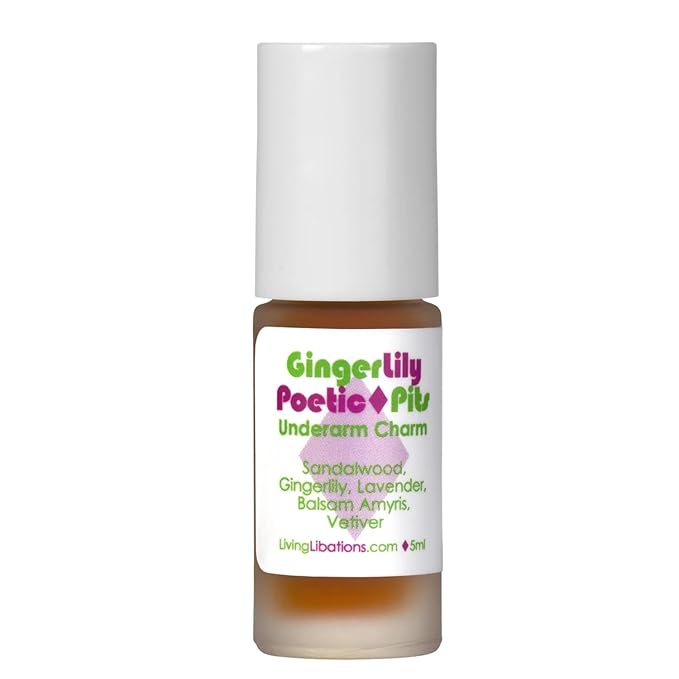 Living Libations - Organic Poetic Pits Roll-On Deodorant | Natural Wildcrafted Vegan Clean Beauty (GingerLily)