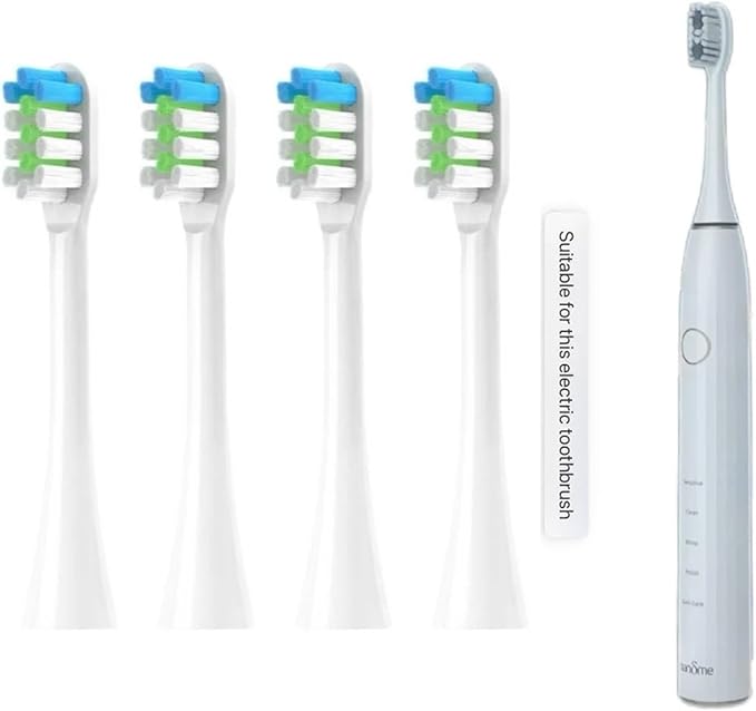 Replacement Toothbrush HeadsCompatible for nandme nx8000 Soft Bristle Tooth Brush Head（16PCS）(16pcs White)