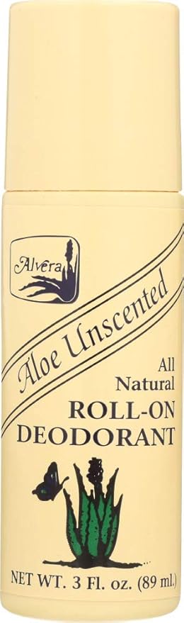 Alvera Aloe Unscented All Natural Roll On Deodorant 3 Ounce -- 6 per case. by Alvera