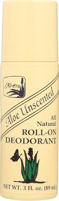 Alvera Aloe Unscented All Natural Roll On Deodorant 3 Ounce -- 6 per case. by Alvera