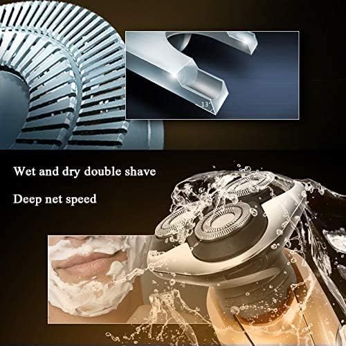 Mens Electric Razor for Men Electric Face Shavers Rechargeable Shaving Men's Cordless Razors Waterproof Wet Dry 4 in 1 Rotary Shavers Beard Nose Mustache Trimmer USB Charging