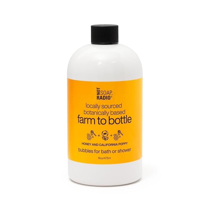 Not Soap Radio honey and california poppy | bath/shower gel | farm to bottle