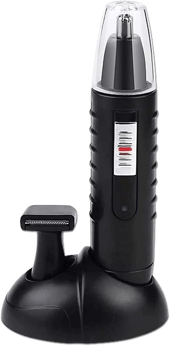 Water Resistant Stainless Steel Nose and Ear Hair Trimmer with LED Light Suitable for Men's Nose Hair Trimming