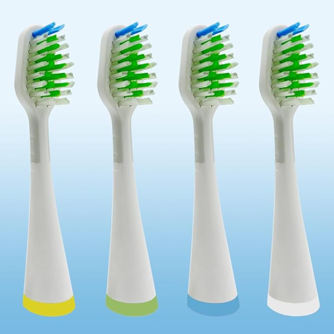 Replacement Toothbrush Heads with Tongue Scraper Compatible with Waterpik Complete Care 5.0 (WP-861 WP-871 WP-876 WP-881 WP-890) and Waterpik Complete Care 9.0 (CC-01CD012-1)White4 Count