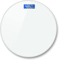 Round Toughened Glass Bathroom Scale LED Digital Electronic Weighing Scales Auto-Off Body Scale with Anti-Slip Base