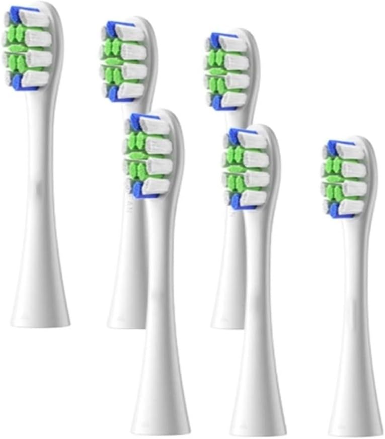 Compatible for 6 Pcs Replacement Brush Heads for Flow/X PRO Elite/X /F1/Z1/One/ Air2 Sonic Electric Toothbrush Nozzles(6 pcs White)