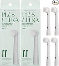 PLUS ULTRA Oral-B Compatible Electric Toothbrush Replacement Heads 4 Pack – Soft Bristles for Sensitive Teeth – Made with Recycled Plastic and Eco-Friendly