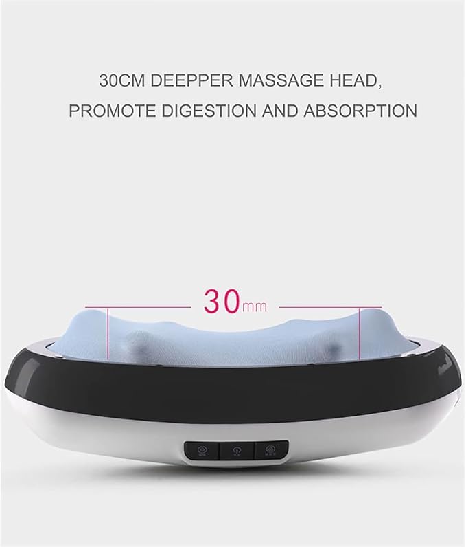 Electric Abdominal Massager - Forward and Massage with Timing Function 3 Adjustable Vibration Intensities Enhances Gastrointestinal Motility Relieves Flatulence