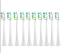 10PCS Brush Heads Compatible for Philips H X3/6/8/9 Series Toothbrush Vacuum Packaged Replacement Toothbrushes(10PCS-W2-white)