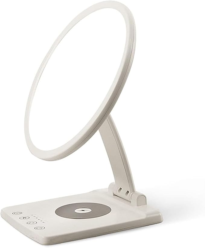 LED Happy Mood LampsLight Therapy Sun Lamp with Wireless Charging Stepless Dimming and 6-Speed Timing2700-5000K Color Temperature for Christmas New Year Birthday Gift