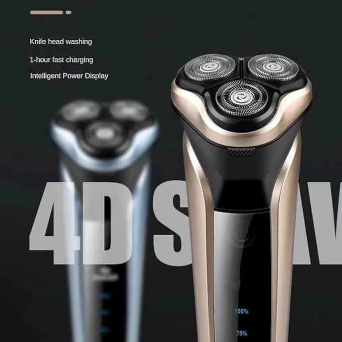 Head Shavers for Bald Men Men's Electric Shaver With LED Power Display/Washable Head/USB Fast Charging Floating Head Home Portable Travel Shaver (Color : Onecolor)