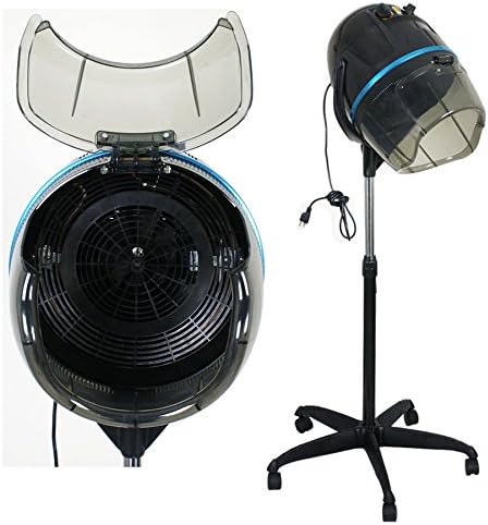JungleA Professional Bonnet Hair Dryer Stand Up High Speed Blow Dryer w/Rolling Wheels Base Temperature/Time/Height Adjustable Equipment Suitable All Hair Types for Beauty Spa Home Salon