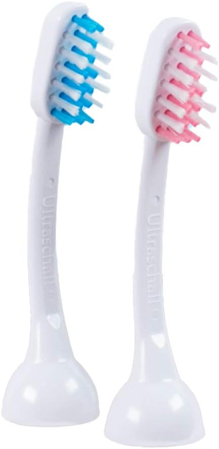 Emmi-dent Metallic/Professional 2-Pin Bristle-Head Attachments - Electric Toothbrush Replacement Heads. Cleans with Ultrasound Waves (Braces 2 Pack)