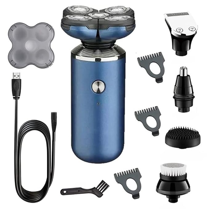 Electric Razor for Men 5 In 1 Grooming Set Washable Electric Shaver For Men Beard Hair Trimmer Facial Electric Razor Balds Shaving Machine Rechargeable